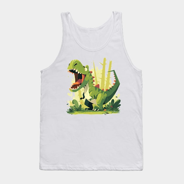 cute dino Tank Top by Stephanie Francoeur Art